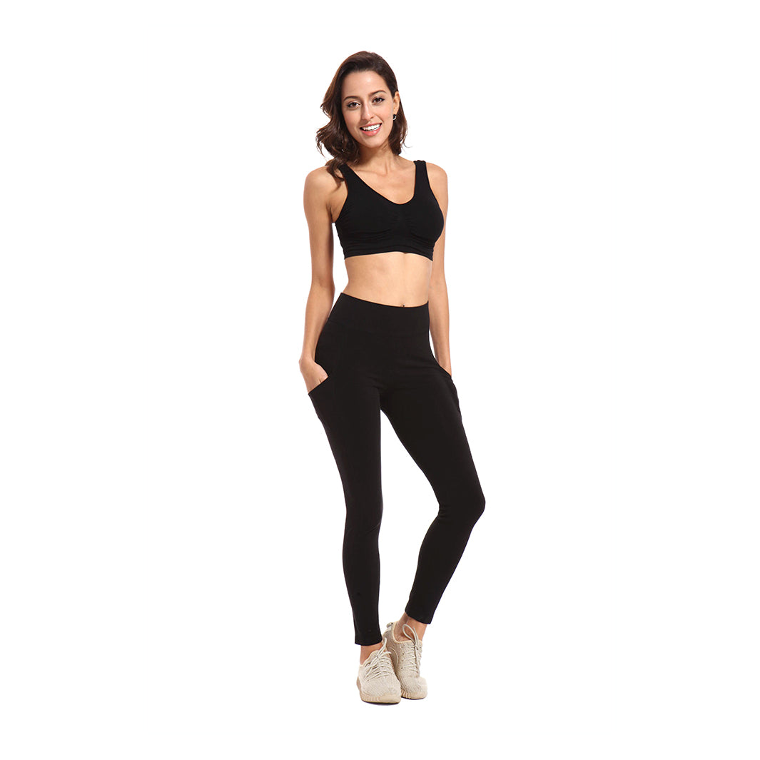 Bamboo High Band Legging With Pockets