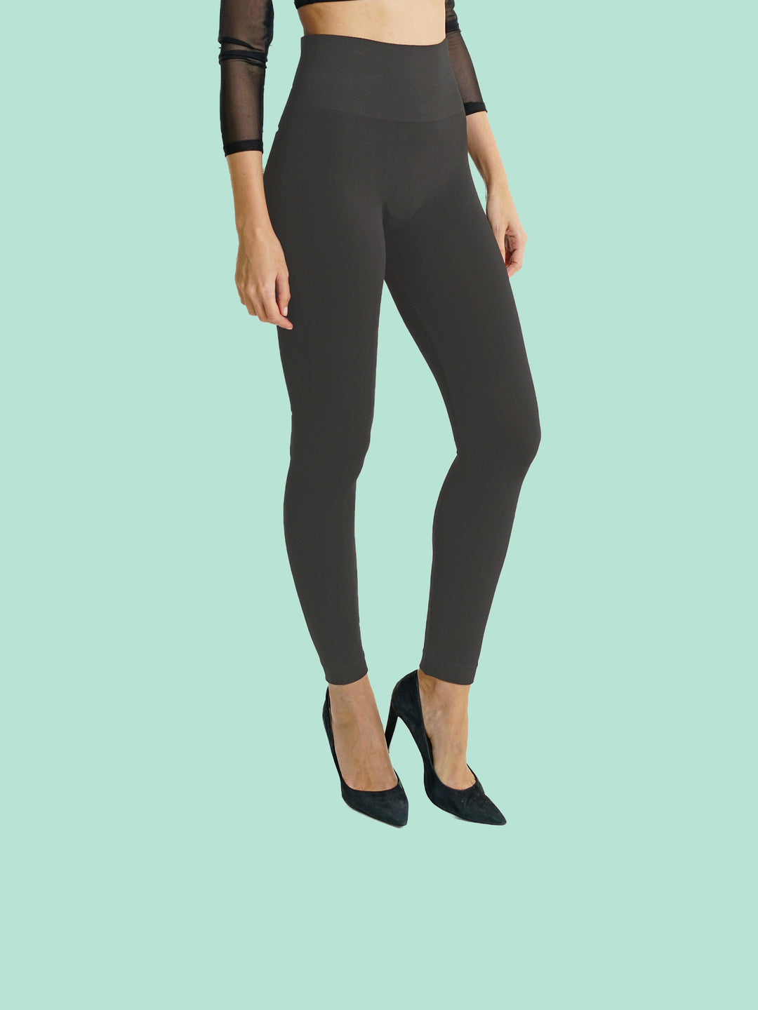 Bamboo 4 Inch High Band Legging - Tummy Tucker